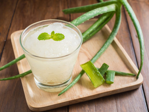 Glass of aloe vera juice - Peptic Ulcer Disease